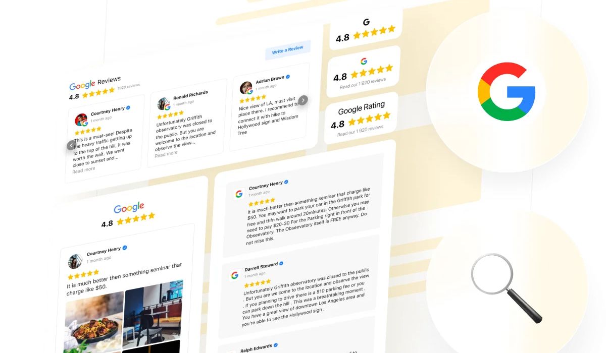 google reviews search by name